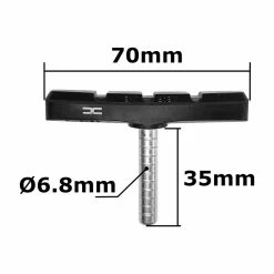 Acier Cr-Mo Soldes -Acier Cr-Mo Soldes 2x patin de frein velo 70mm symetrique a tige compatible avec pour shimano tektro avid sram jante cycle vtt vtc ville 1