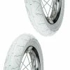 Caoutchouc 2x Pneu Blanc 12 1/2 X 1.75 X 2 1/4" (47-203) Lisse ORTEM WILLY Vélo Enfant Draisienne Poussette