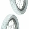 Caoutchouc 2x Pneu Blanc 18 X 2.00" (50-355) Slick ORTEM Vélo Enfant Junior Mixte Route Chemin