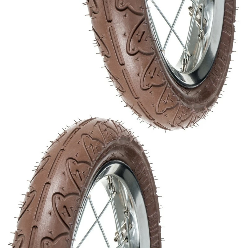 Caoutchouc 2x Pneu Marron 12 1/2 X 1.75 X 2 1/4" (47-203) Lisse ORTEM WILLY Vélo Enfant Draisienne Poussette 3 Caoutchouc 2x Pneu Marron 12 1/2 X 1.75 X 2 1/4" (47-203) Lisse ORTEM WILLY Vélo Enfant Draisienne Poussette