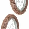 Caoutchouc 2x Pneu Marron 18 X 2.00" (50-355) Slick ORTEM Vélo Enfant Junior Mixte Route Chemin -Acier Cr-Mo Soldes 2x pneu marron 18 x 200 50 355 slick ortem velo enfant junior mixte route chemin