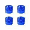 4x CAPUCHON DE VALVE SCHRADER ALUMINIUM BLEU ANTI-POUSSIERE ROUE JANTE