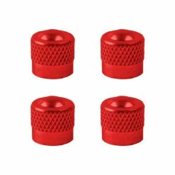 4x CAPUCHON DE VALVE SCHRADER ALUMINIUM ROUGE ANTI-POUSSIERE ROUE JANTE