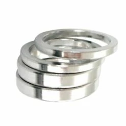 4x Entretoise Direction Potence Velo 1" 25.4mm Argent Cale Ergonomique 3mm 5mm Aluminium Guidon Vtt Route Ville