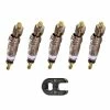 5x OBUS DE VALVE PRESTA FINE FRANÇAISE AVEC CLÉ DE MONTAGE VELO CYCLE JANTE ROUE -Acier Cr-Mo Soldes 5x obus de valve presta fine francaise avec cle de montage velo cycle jante roue