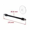 Acier Galvanisé AXE DE Roue Velo Universel 10x175 MM MOYEU Arriere Plein VTT Route BMX Fixie SINGLESPEED Vintage Ancien ECROU 10MM 175MM