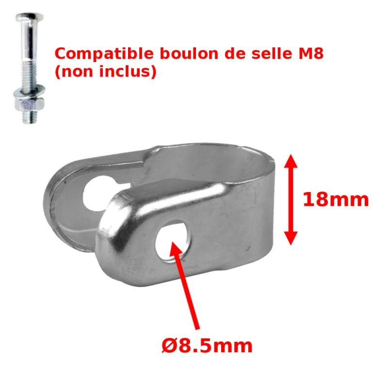 Acier Galvanisé COLLIER SERRAGE TIGE DE SELLE Ø22MM Ø25.4MM H18MM ACIER VELO CYCLE VINTAGE 4 Acier Galvanisé COLLIER SERRAGE TIGE DE SELLE Ø22MM Ø25.4MM H18MM ACIER VELO CYCLE VINTAGE – Image 2