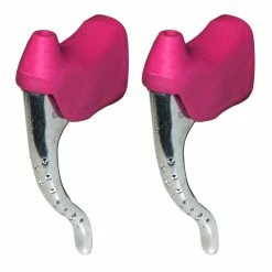 Aluminium KIT LEVIER DE FREIN PERFORE ET REPOSE MAIN PAIRE COCOTTE VINTAGE VELO COURSE 22.2MM ALU -Acier Cr-Mo Soldes kit levier de frein perfore et repose main paire cocotte vintage velo course 222mm alu 4