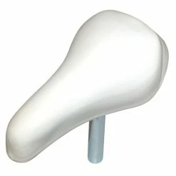 Plastique PP + Acier + Mousse Haute Densité ; Selle Vélo Bmx Enfant Blanc Confort Avec Tige 22mm Draisienne Universelle Femme