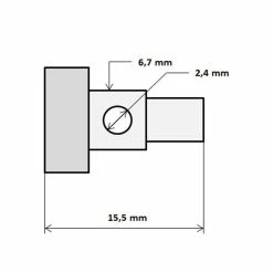 Acier Inoxydable Serre Câble D6.7 L15.5 -Acier Cr-Mo Soldes serre cable d67 l155 1